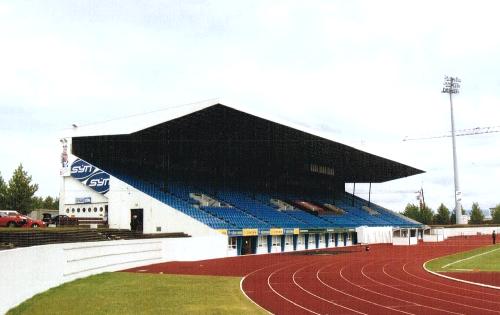Laugardalsvöllur - Haupttribüne Vorderansicht