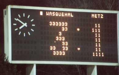 Stadium Nord Lille Métropole - Anzeigetafel